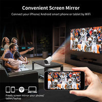 Compact Home Projector: 180° Auto-Focus Video Solution By 24Instore