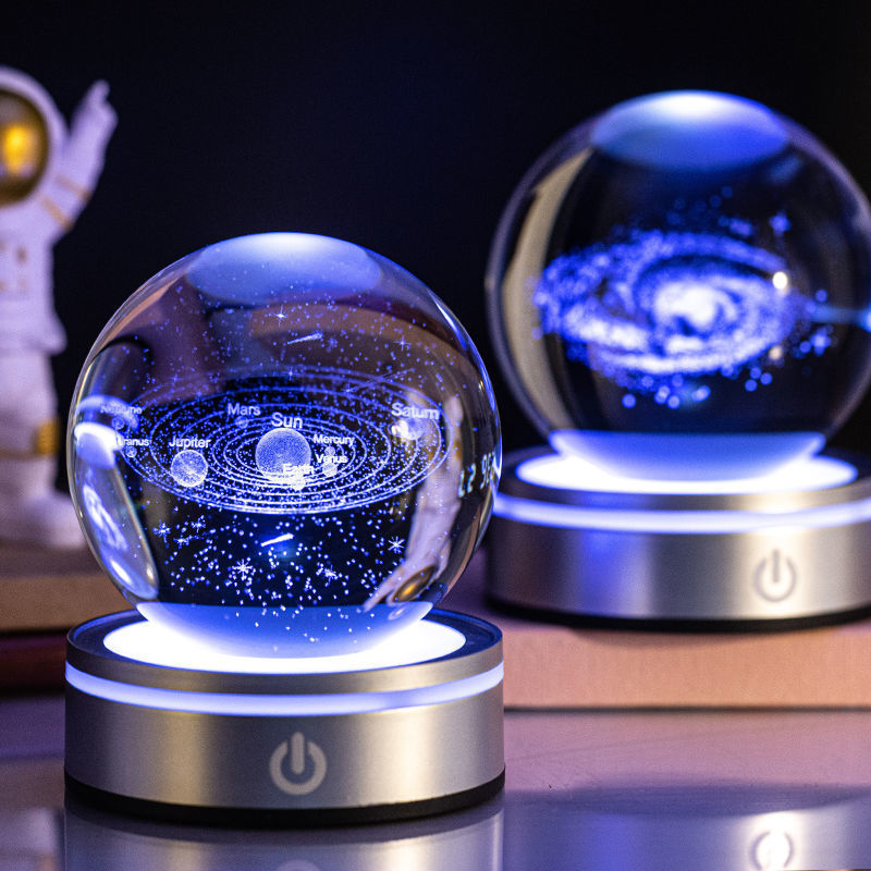 3D Inner Carving Luminous Crystal Ball Night Lamp By 24Instore