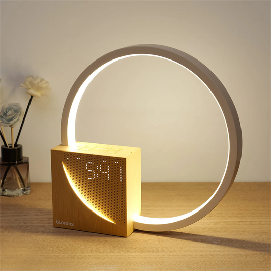 Touch Control Bedside Lamp with Alarm Clock and Natural Sounds By 24Instore